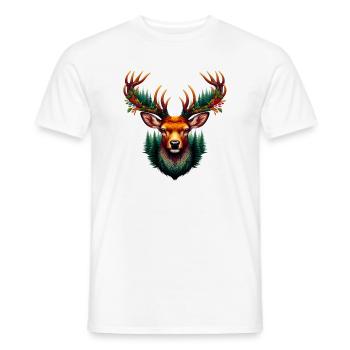Cerf - T-shirt homme - blanc - Devant - AI Model Male 178 dark (178cm)