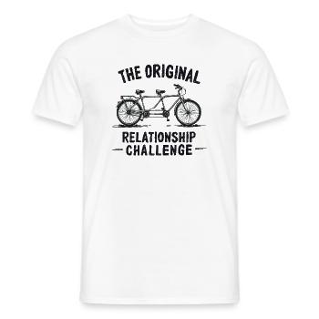 Tandem Challenge Funny Bicycle Design - Men's T-Shirt - white - Front - AI Model Male 178 dark (178cm)