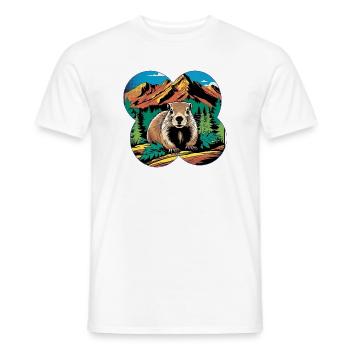 Murmeltier - Männer T-Shirt - Weiß - Vorne - AI Model Male 178 dark (178cm)
