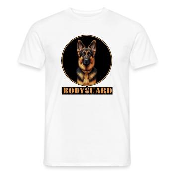 Garde du corps Berger Chien Portrait - T-shirt homme - blanc - Devant - AI Model Male 178 dark (178cm)