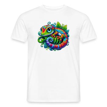 Gecko - Men's T-Shirt - white - Front - AI Model Male 178 dark (178cm)