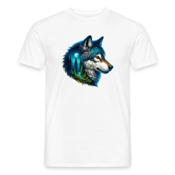 Loup - T-shirt homme - blanc - Devant - AI Model Male 178 dark (178cm)