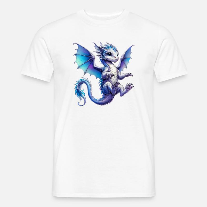 Drache - Männer T-Shirt - Weiß
