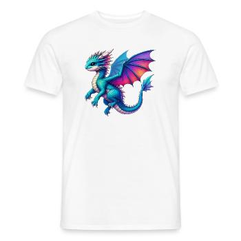 Dragon - Men's T-Shirt - white - Front - AI Model Male 178 dark (178cm)