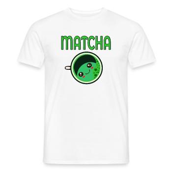 KAWAII MATCHA GRÜNER TEE - Männer T-Shirt - Weiß - Vorne - AI Model Male 178 dark (178cm)
