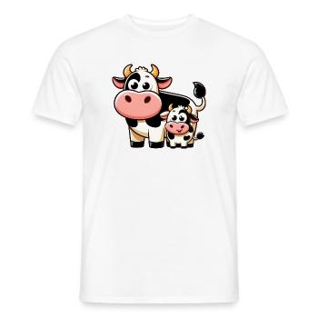 Vache Vaches - T-shirt homme - blanc - Devant - AI Model Male 178 dark (178cm)
