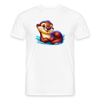 Otter - Men's T-Shirt - white - Front - AI Model Male 178 dark (178cm)