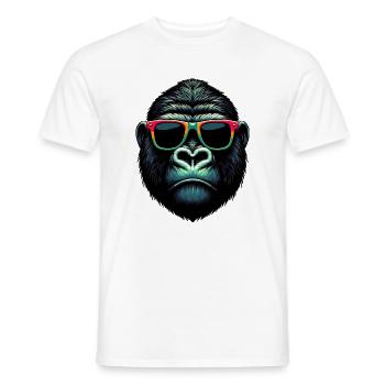 Gorilla - Men's T-Shirt - white - Front - AI Model Male 178 dark (178cm)