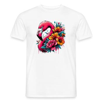 Flamingo - Männer T-Shirt - Weiß - Vorne - AI Model Male 178 dark (178cm)