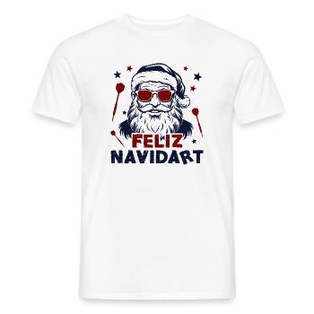 Fléchettes Fléchettes Noël Feliz Navidart - T-shirt homme - blanc - Devant - AI Model Male 178 dark (178cm)