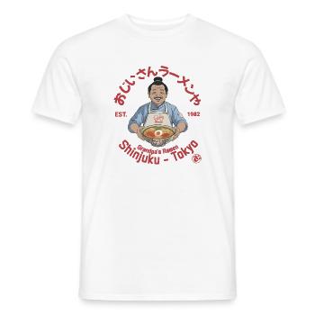 Grandpa's Ramen Shop in Shinjuku - Männer T-Shirt - Weiß - Vorne - AI Model Male 178 dark (178cm)