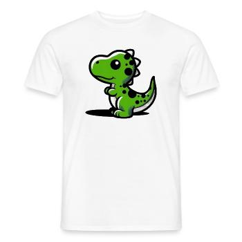 Dinosaurier - Männer T-Shirt - Weiß - Vorne - AI Model Male 178 dark (178cm)