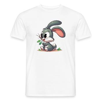 Rabbit - Men's T-Shirt - white - Front - AI Model Male 178 dark (178cm)