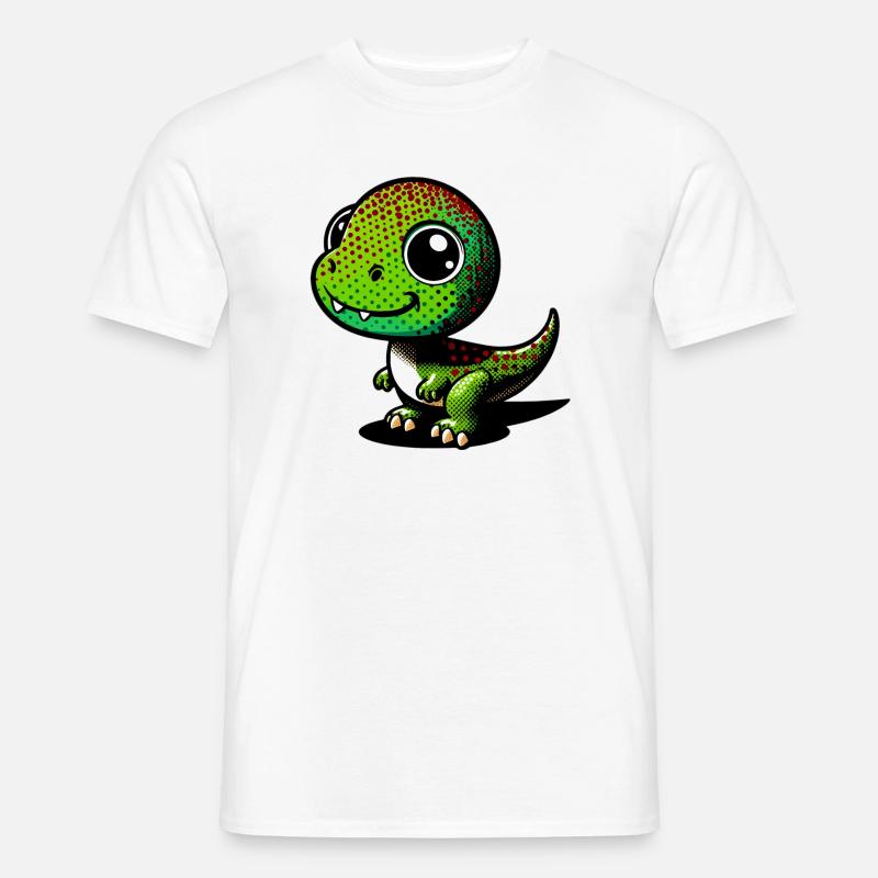 Dinosaurier - Männer T-Shirt - Weiß
