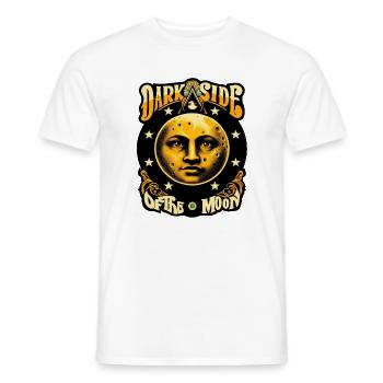 dark side of the moon face - Men's T-Shirt - white - Front - AI Model Male 178 dark (178cm)