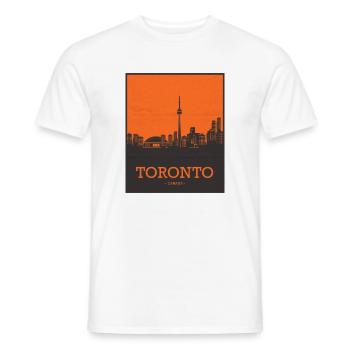 Toronto, Canada, Skyline - T-shirt homme - blanc - Devant - AI Model Male 178 dark (178cm)