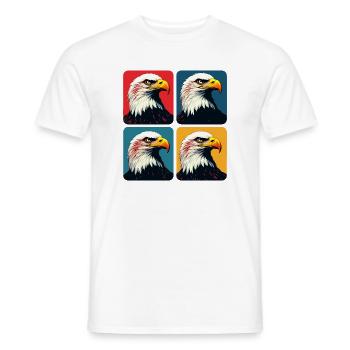Pygargue à tête blanche - T-shirt homme - blanc - Devant - AI Model Male 178 dark (178cm)