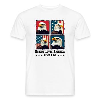 Pygargue à tête blanche - T-shirt homme - blanc - Devant - AI Model Male 178 dark (178cm)