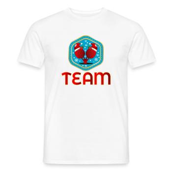 WEIHNACHTEN TEAM PADEL-TENNIS - Männer T-Shirt - Weiß - Vorne - AI Model Male 178 dark (178cm)