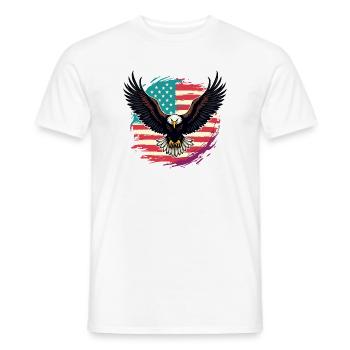 Pygargue à tête blanche - T-shirt homme - blanc - Devant - AI Model Male 178 dark (178cm)