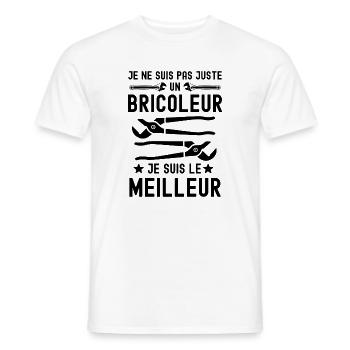 Meilleur bricoleur - T-shirt homme - blanc - Devant - AI Model Male 178 dark (178cm)