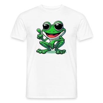 Frog - Men's T-Shirt - white - Front - AI Model Male 178 dark (178cm)