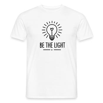 Be the light, modern and minimalist - Men's T-Shirt - white - Front - AI Model Male 178 dark (178cm)