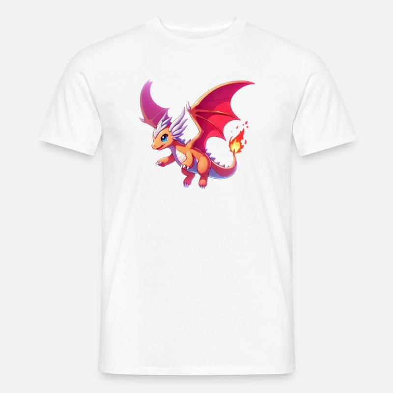 Drache - Männer T-Shirt - Weiß