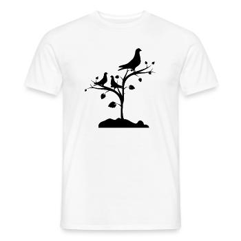 Tauben - Männer T-Shirt - Weiß - Vorne - AI Model Male 178 dark (178cm)