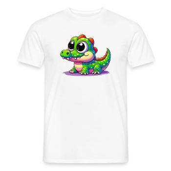 Alligator Crocodile - Men's T-Shirt - white - Front - AI Model Male 178 dark (178cm)