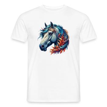 Cheval - T-shirt homme - blanc - Devant - AI Model Male 178 dark (178cm)