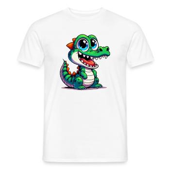 Alligator Crocodile - Men's T-Shirt - white - Front - AI Model Male 178 dark (178cm)