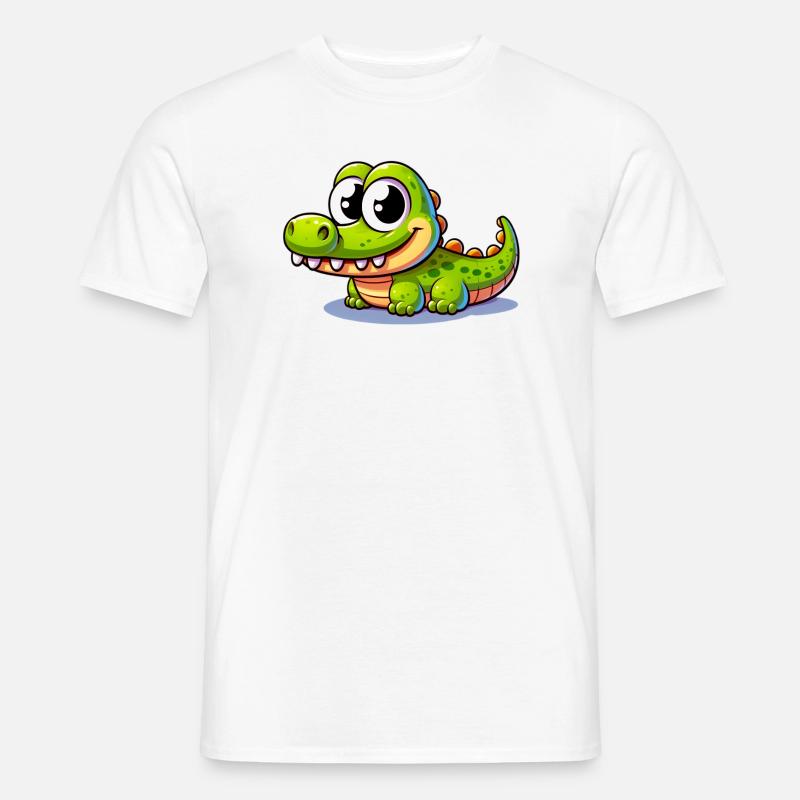 Alligator-Krokodil - Männer T-Shirt - Weiß