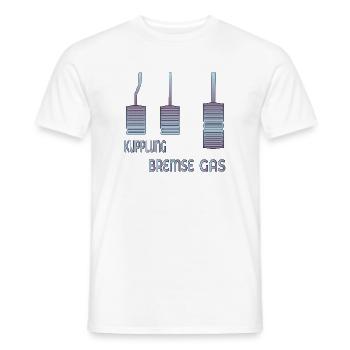 KUPPLUNG BREMSE GAS PEDALE - Männer T-Shirt - Weiß - Vorne - AI Model Male 178 dark (178cm)