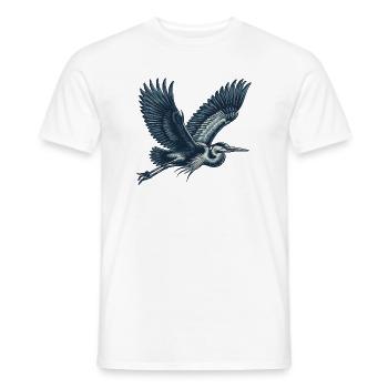 Heron - Men's T-Shirt - white - Front - AI Model Male 178 dark (178cm)