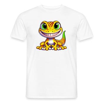 Gecko - Men's T-Shirt - white - Front - AI Model Male 178 dark (178cm)