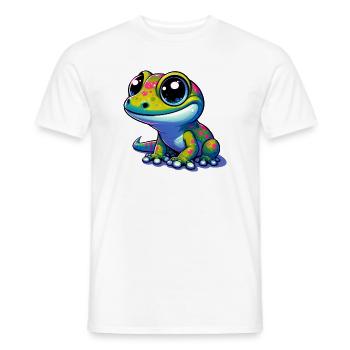 Gecko - Men's T-Shirt - white - Front - AI Model Male 178 dark (178cm)