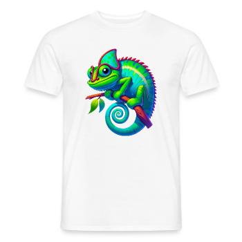 Chameleon - Men's T-Shirt - white - Front - AI Model Male 178 dark (178cm)