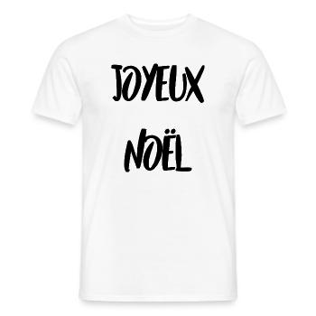 CHRISTMAS. MERRY CHRISTMAS. MERRY CHRISTMAS. SANTA CLAUS - Men's T-Shirt - white - Front - AI Model Male 178 dark (178cm)