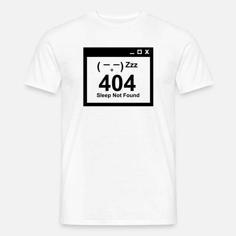 404 Sleep Not Found - Nerd Eltern Design - Männer T-Shirt - Weiß