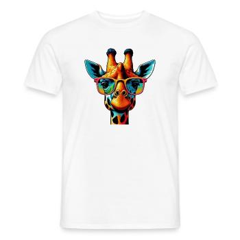 Girafe - T-shirt homme - blanc - Devant - AI Model Male 178 dark (178cm)