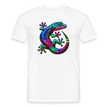 Gecko - Männer T-Shirt - Weiß - Vorne - AI Model Male 178 dark (178cm)