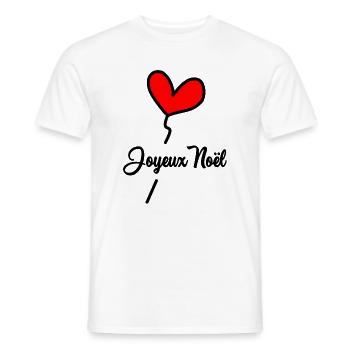 CHRISTMAS. MERRY CHRISTMAS. FIR. HAPPY NEW YEAR - Men's T-Shirt - white - Front - AI Model Male 178 dark (178cm)