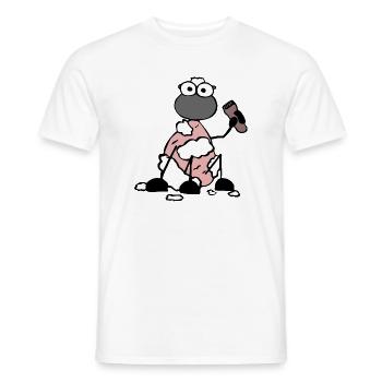 Shaved Sheep - Men's T-Shirt - white - Front - AI Model Male 178 dark (178cm)