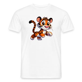 Tigre - T-shirt homme - blanc - Devant - AI Model Male 178 dark (178cm)