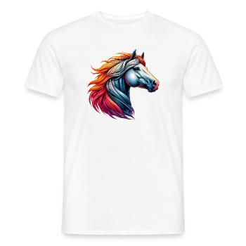 Cheval - T-shirt homme - blanc - Devant - AI Model Male 178 dark (178cm)