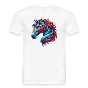 Pferd - Männer T-Shirt - Weiß - Vorne - AI Model Male 178 dark (178cm)