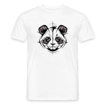 Panda Zeichnung Tattoo Skizze comic cartoon Koala - Männer T-Shirt - Weiß - Vorne - AI Model Male 178 dark (178cm)