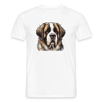 Saint Bernard - Men's T-Shirt - white - Front - AI Model Male 178 dark (178cm)