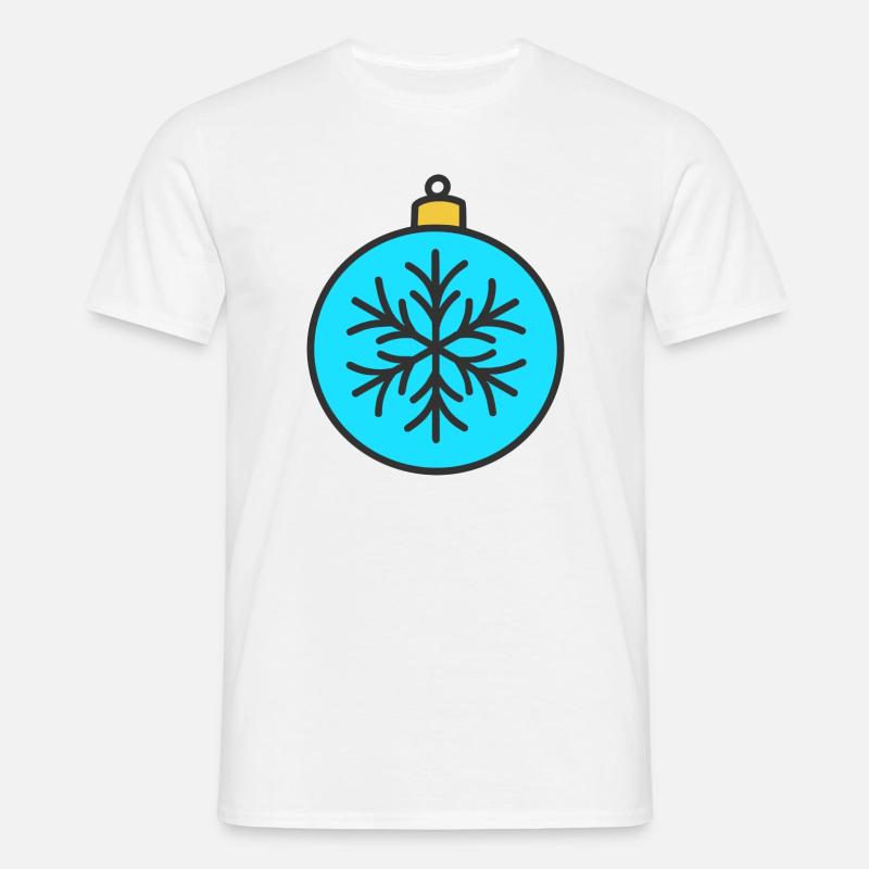 Weihnachtskugel - Männer T-Shirt - Weiß